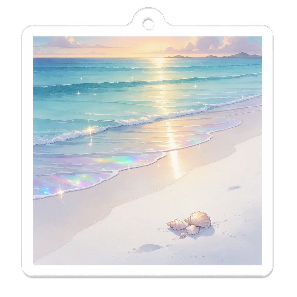 朝の海 アクリルキーホルダー