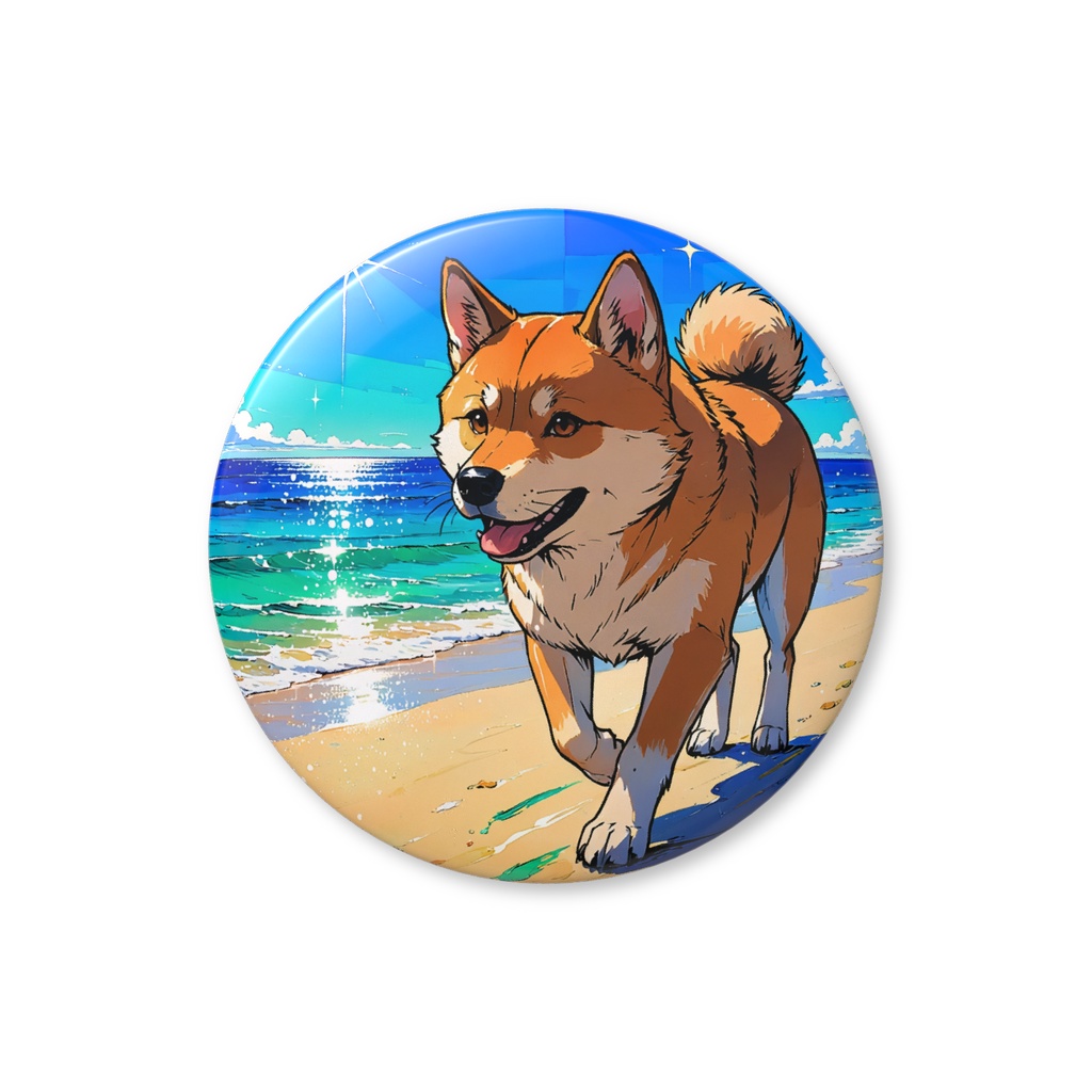 柴犬 缶バッジ