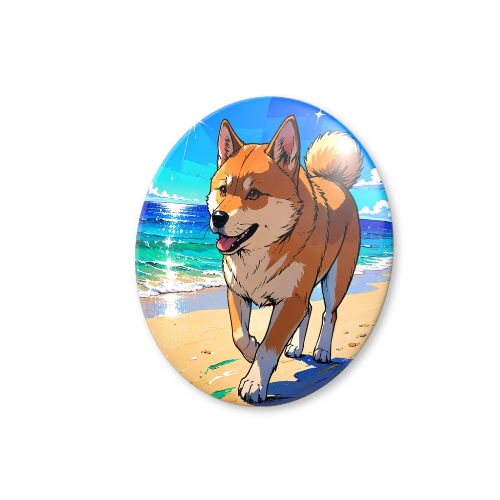 柴犬 缶バッジ