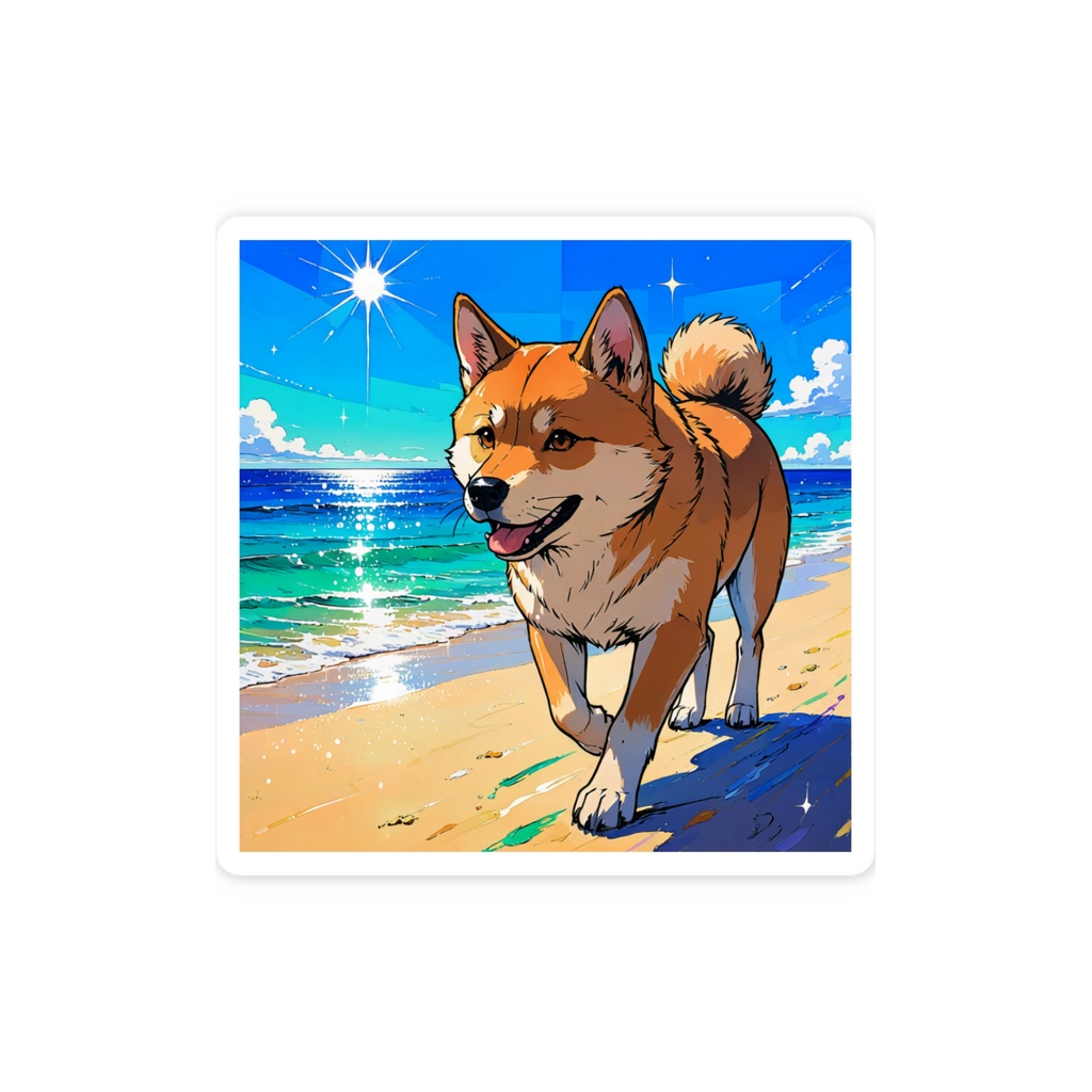 柴犬 スマホステッカー