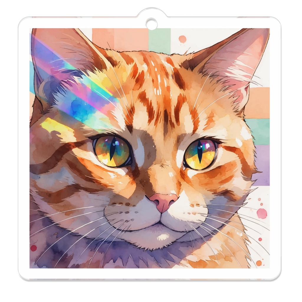 猫 アクリルキーホルダー