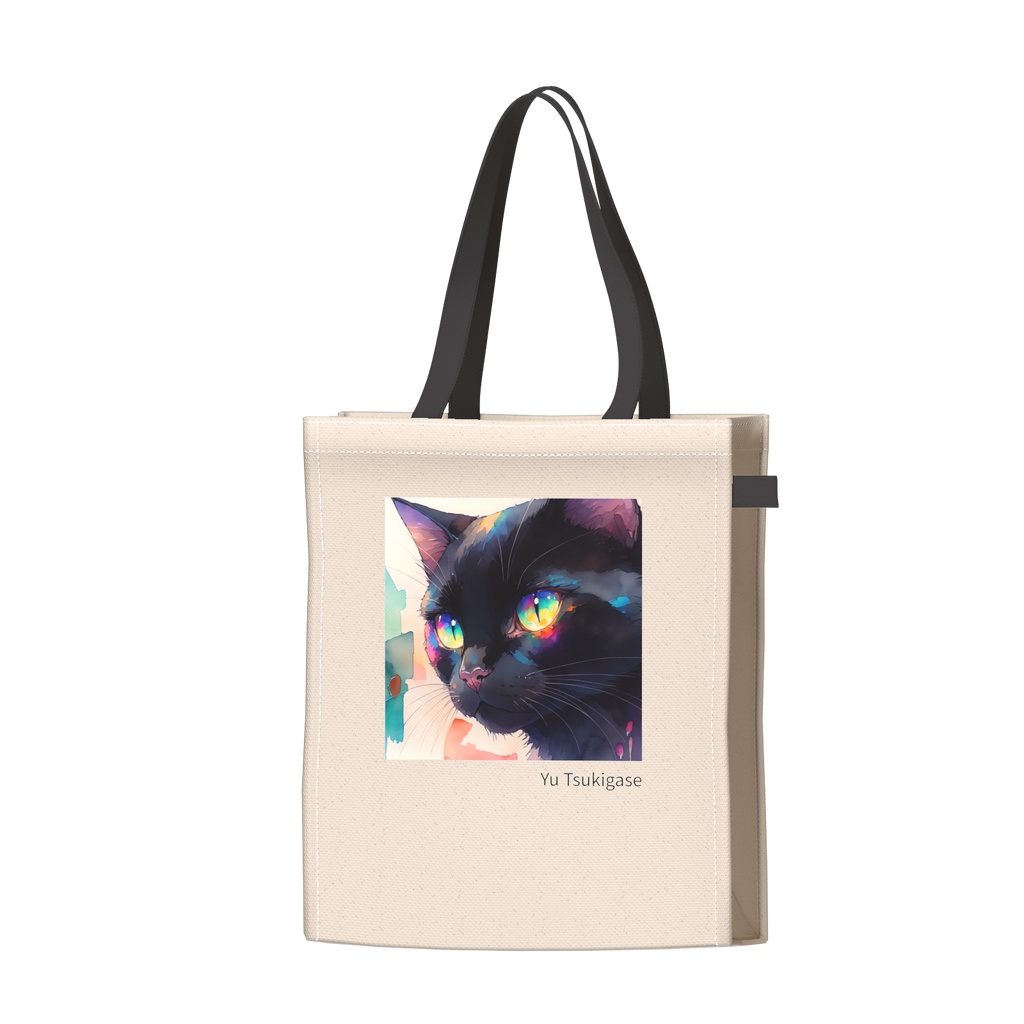 黒猫 ツートンカラーバッグ