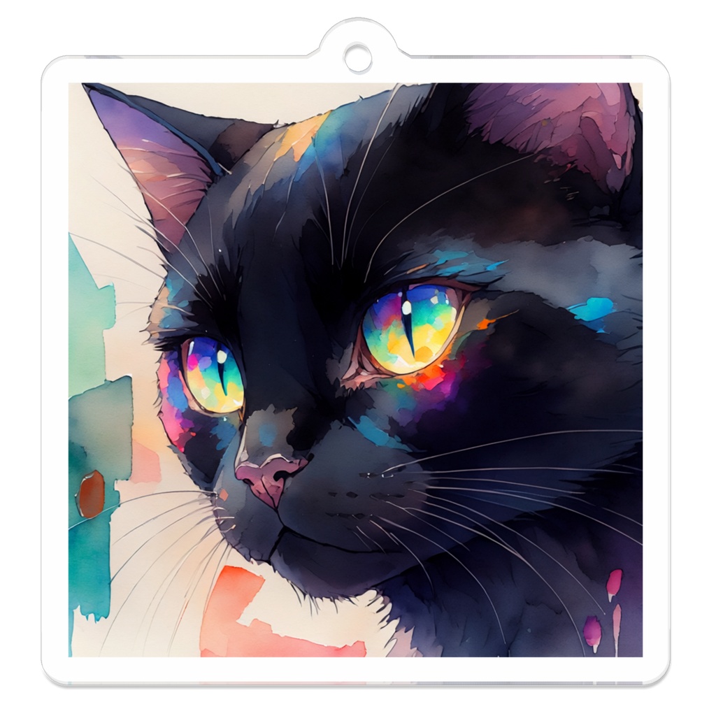 黒猫 アクリルキーホルダー