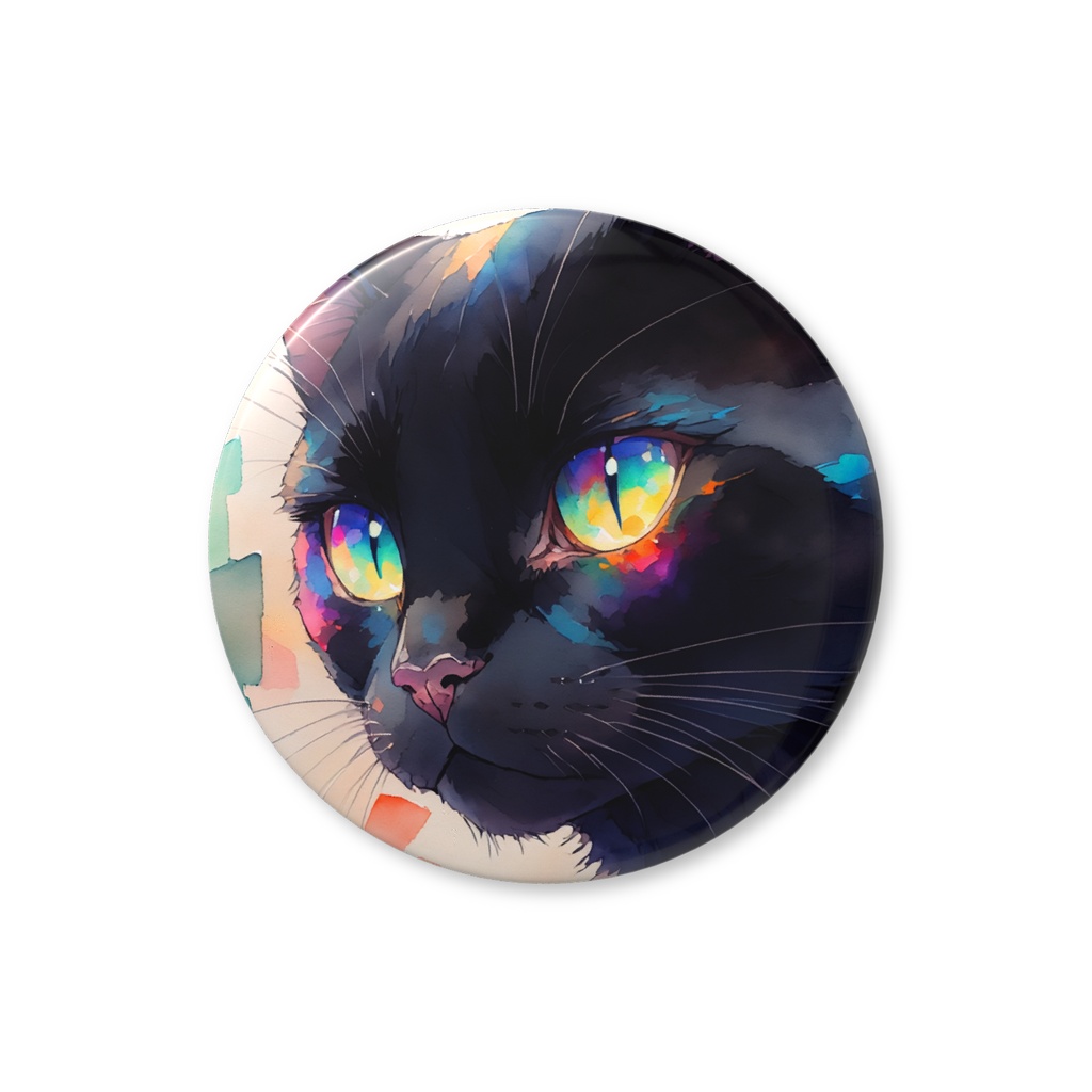黒猫 缶バッジ