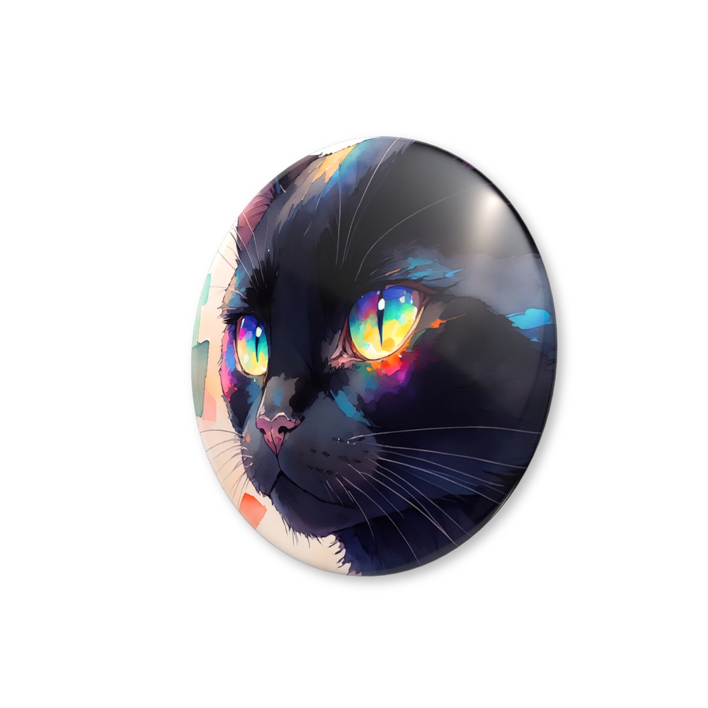 黒猫 缶バッジ