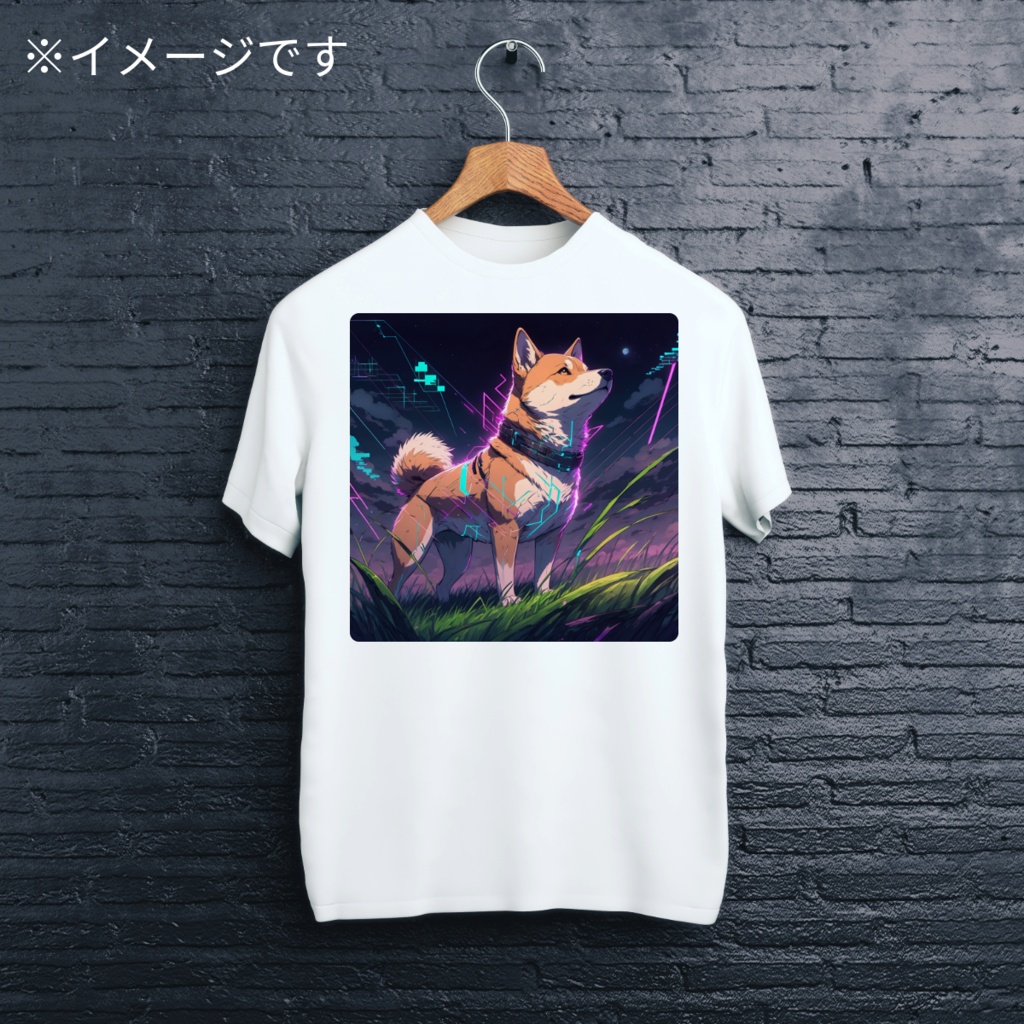 柴犬(サイバー風) Tシャツ