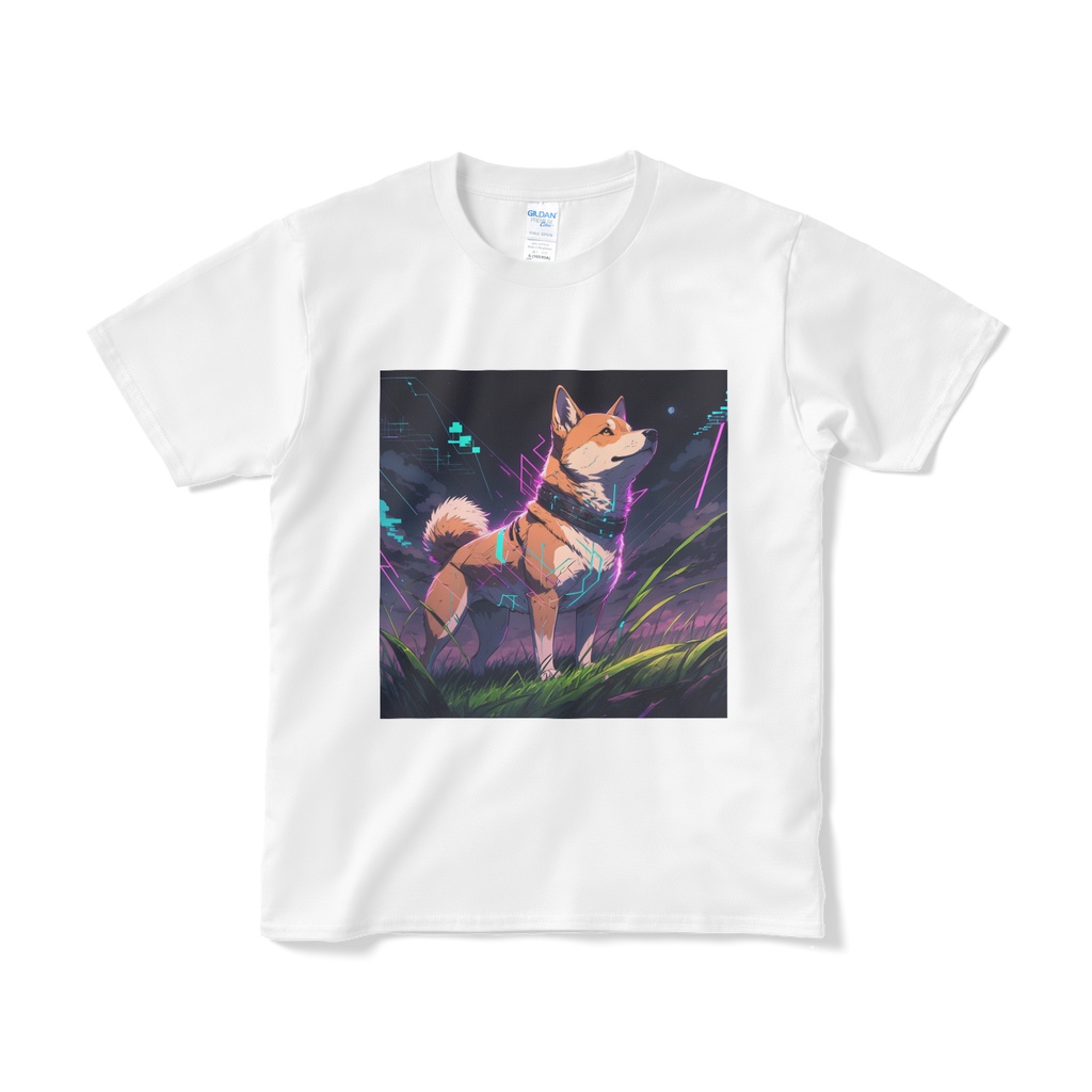 柴犬(サイバー風) Tシャツ