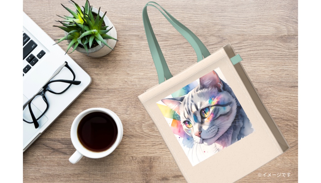 猫 ツートンカラーバッグ