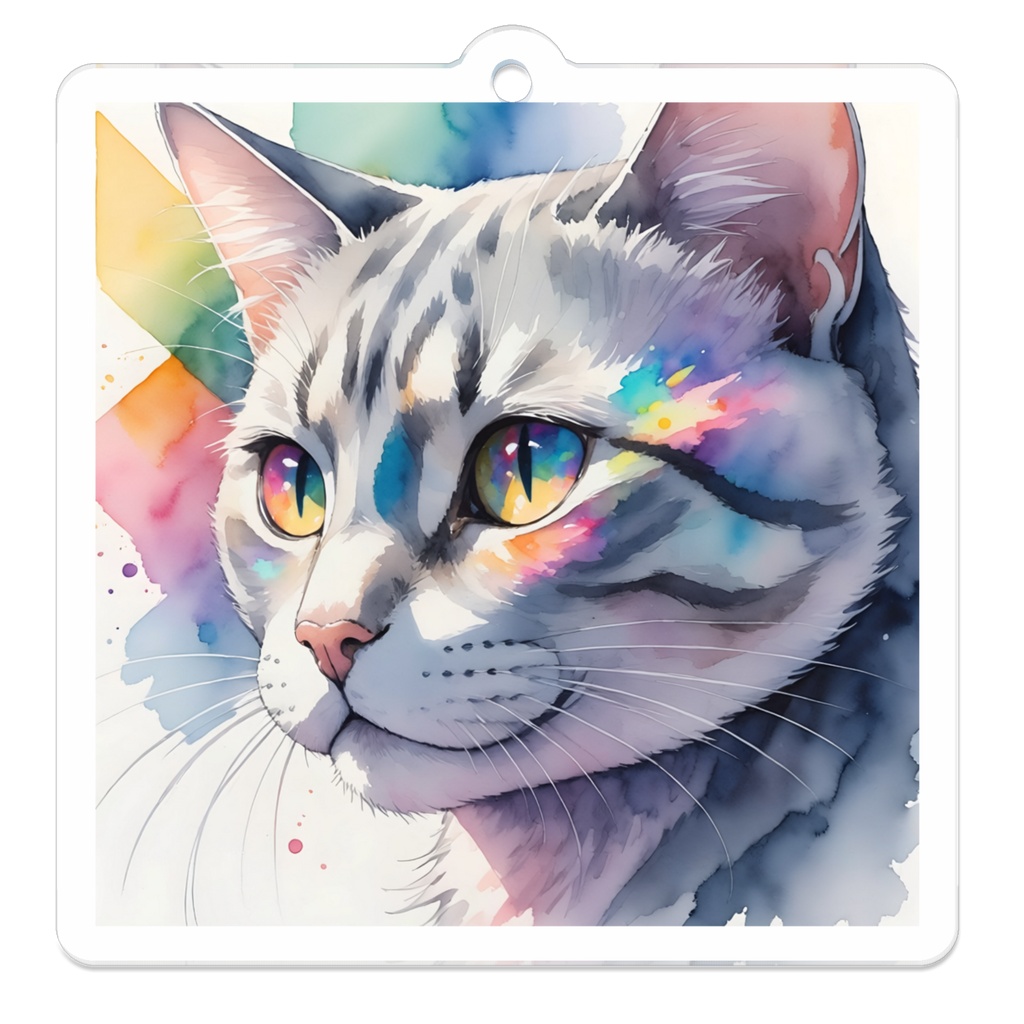 猫 アクリルキーホルダー