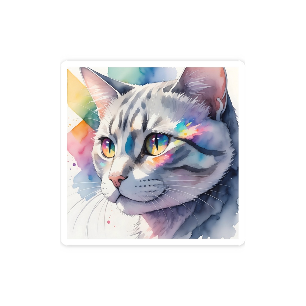 猫 スマホステッカー