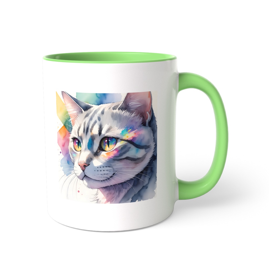 猫 ツートンカラーマグカップ