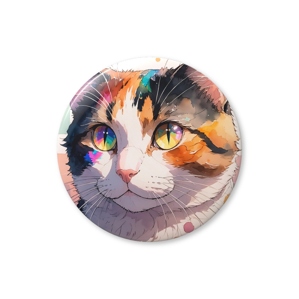 三毛猫 缶バッジ