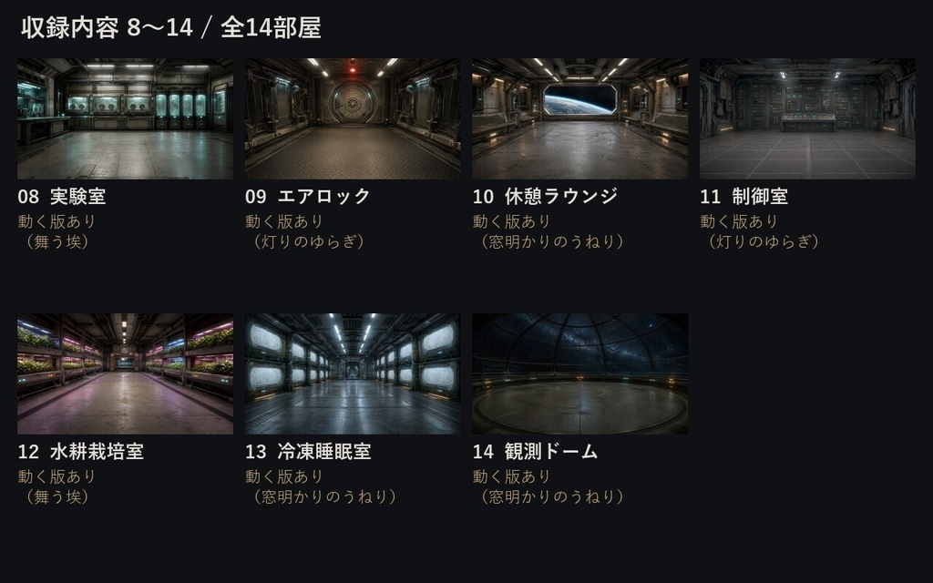 【お部屋素材】宇宙船・宇宙ステーション 14部屋+動く版13点 ココフォリア対応 全27点【無料あり】