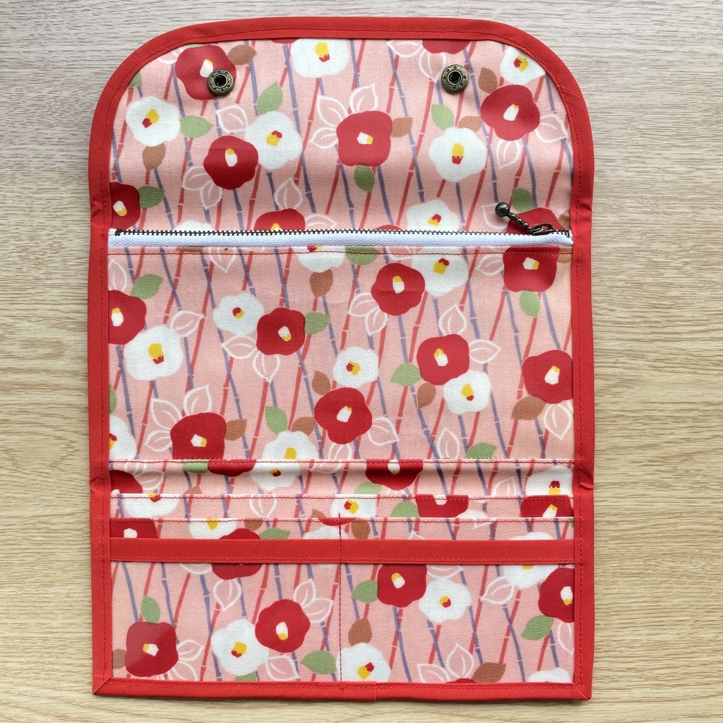 チケットポーチ(紅白椿)