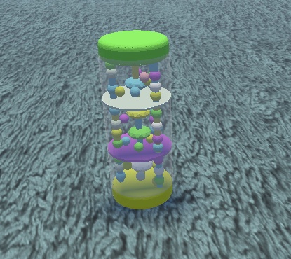 【3Dモデル】ベビーラトル｜カラフルな円柱型おもちゃ　Colorful Cylinder Rattle | Baby Toy 3D Model