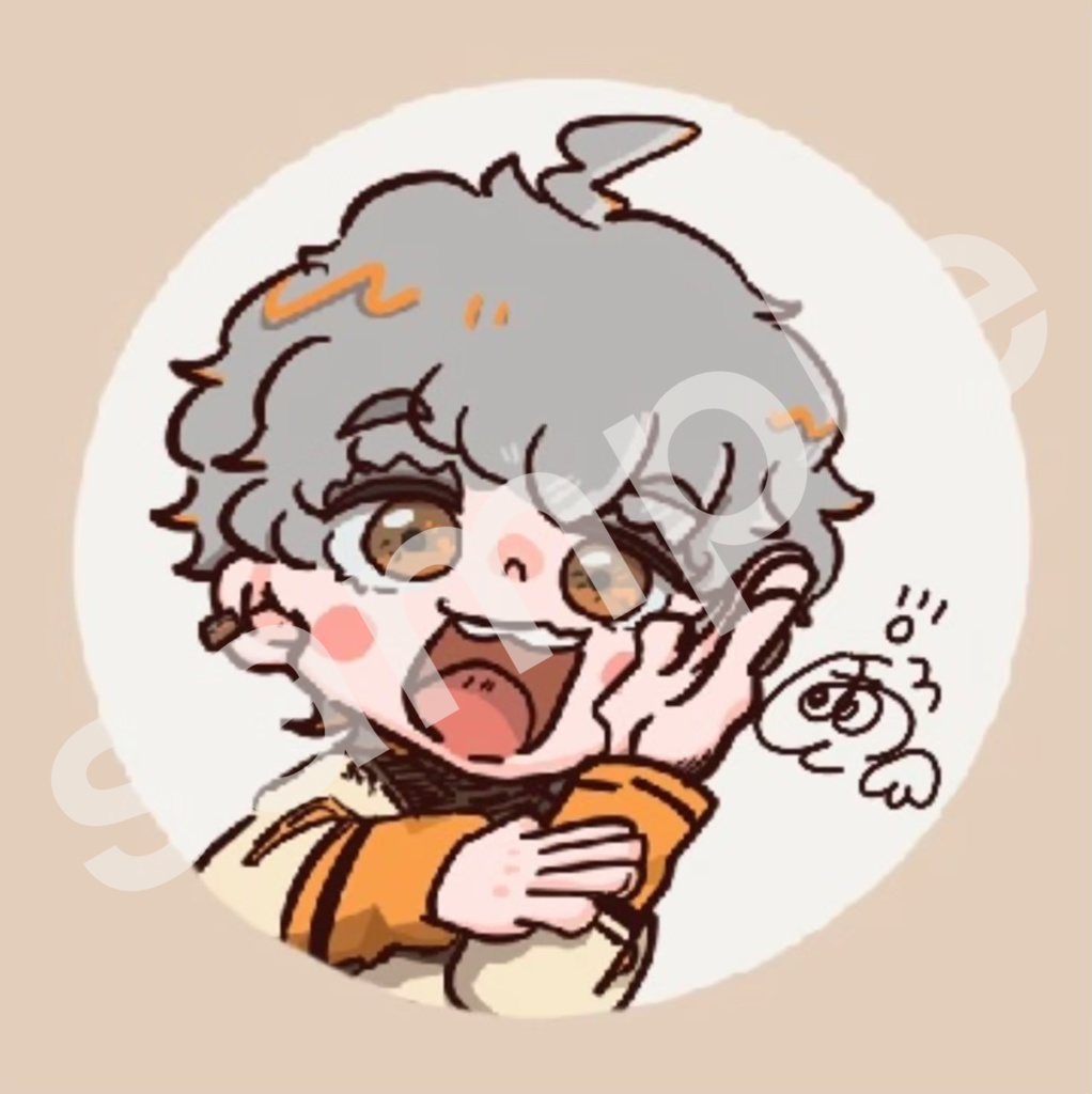 おほの。サイン入りースチール30mm缶バッジ