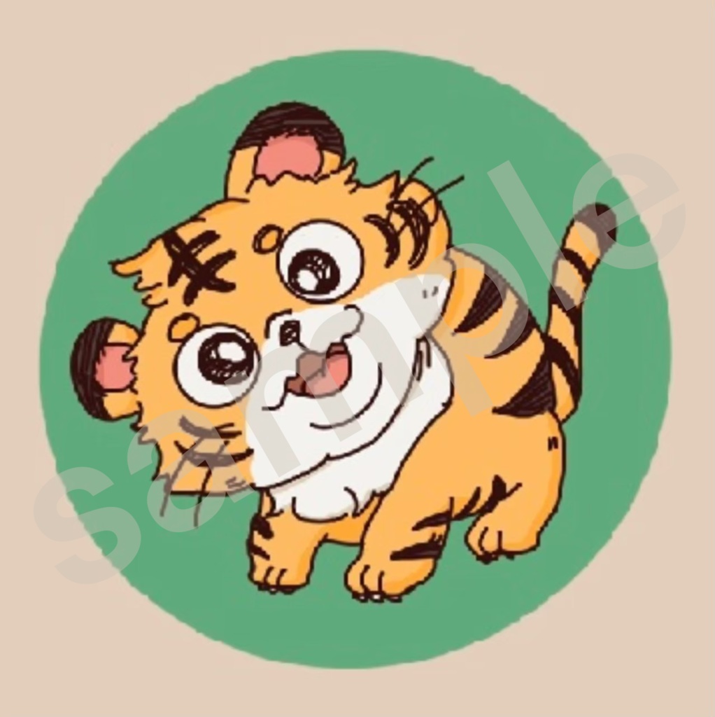 とらのこ2022②ースチール30mm缶バッジ