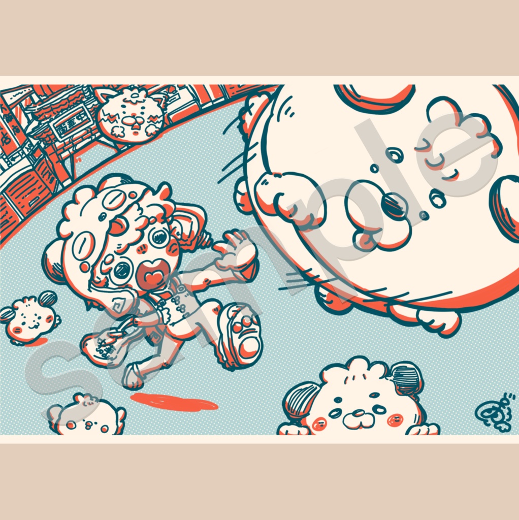 肉まんを求めてポストカード