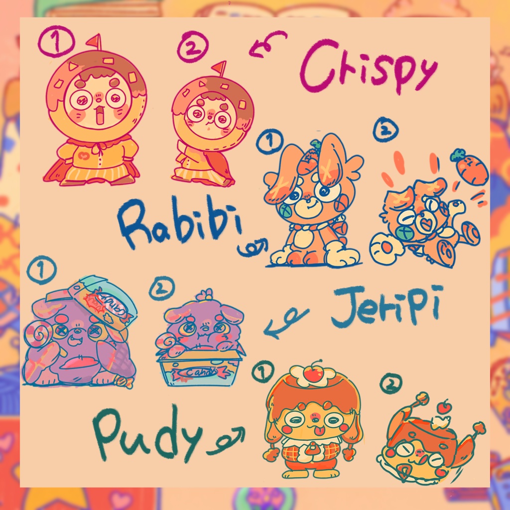 【後半】へんてこキャラステッカー全9種から