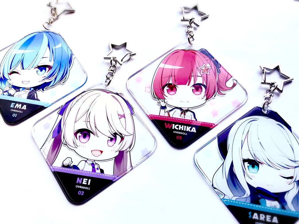 創作「オーバードール」やわらかクリアチャーム