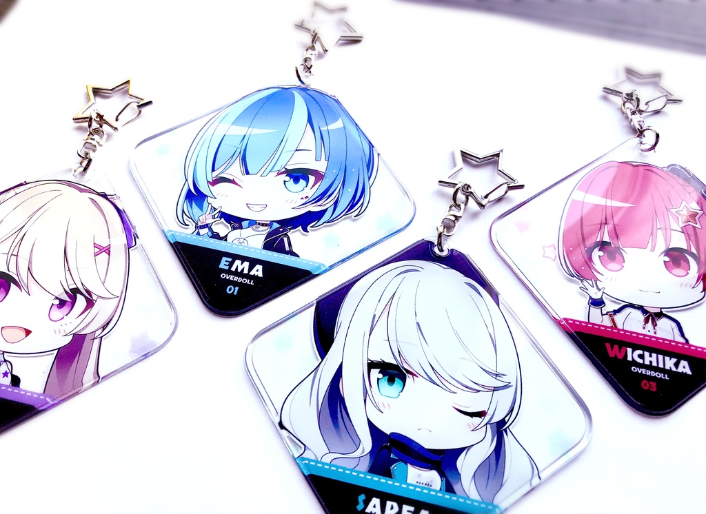 創作「オーバードール」やわらかクリアチャーム