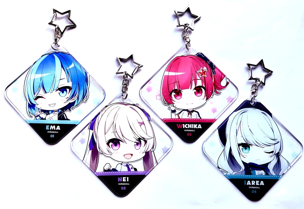 創作「オーバードール」やわらかクリアチャーム