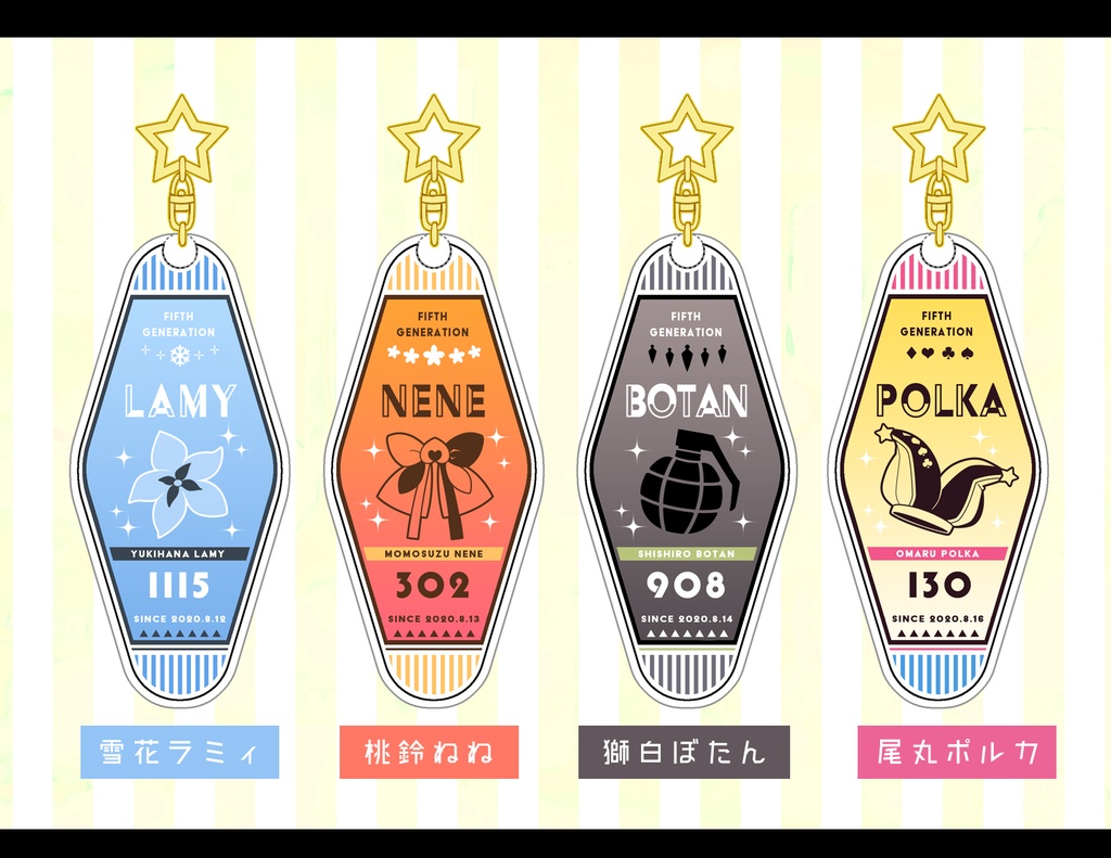 【非公式】5期生モーテルキーホルダー