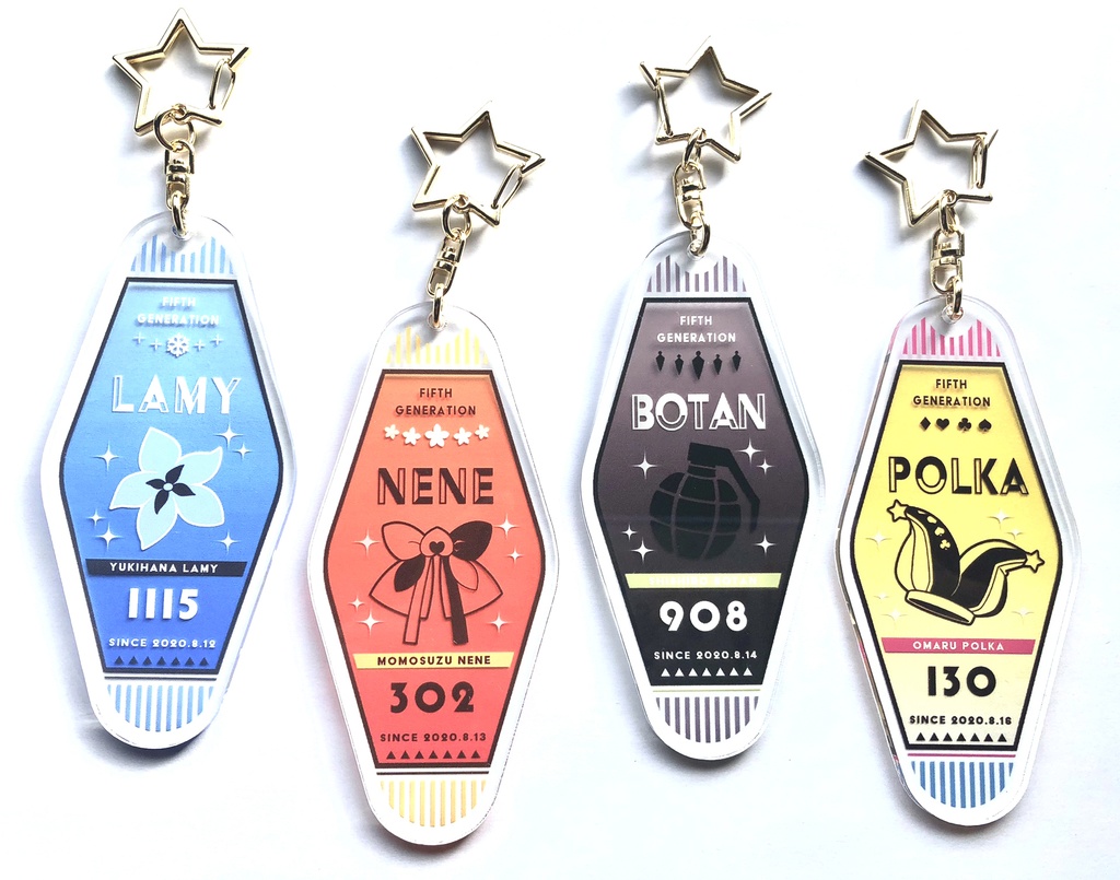 【非公式】5期生モーテルキーホルダー