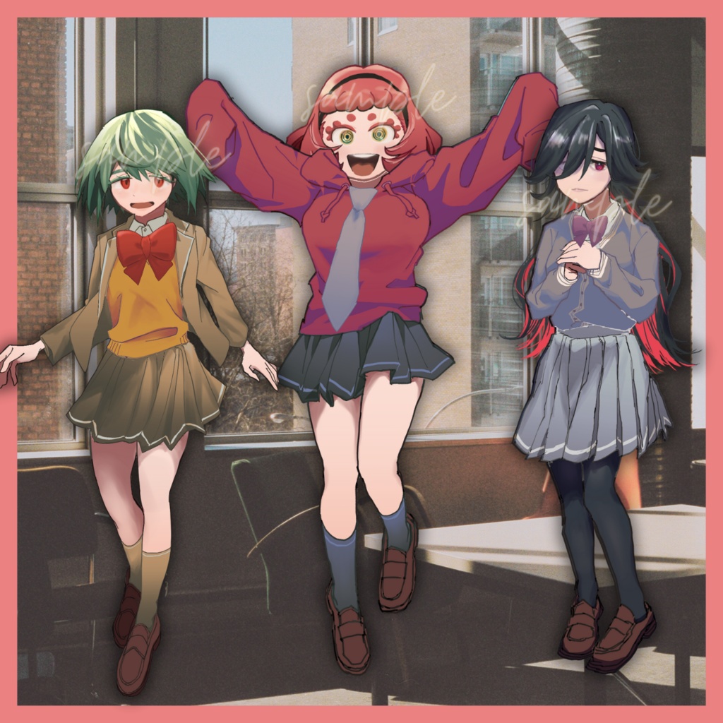 制服に使える!リボン&タイせっと/13色4種