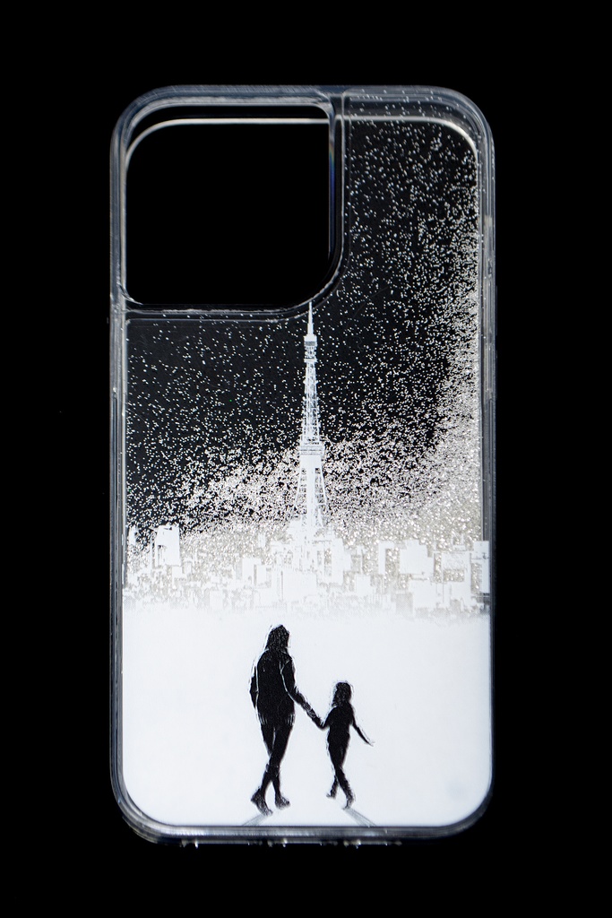 グリッターiPhoneケース -Summer 2053-(シロ)