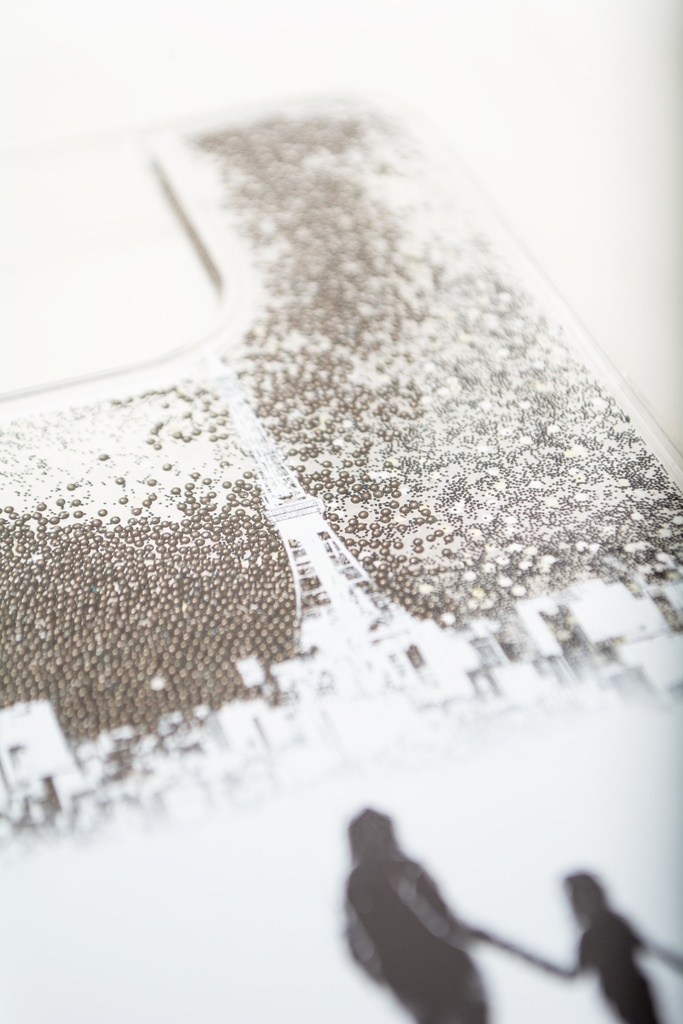 グリッターiPhoneケース -Summer 2053-(クロ)