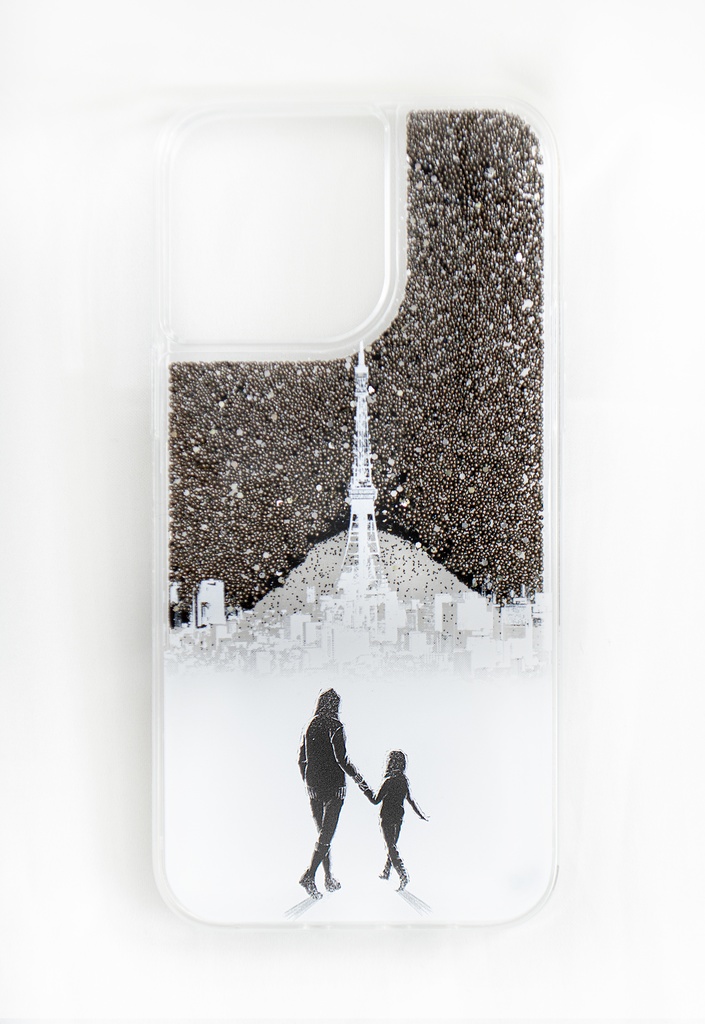 グリッターiPhoneケース -Summer 2053-(クロ)