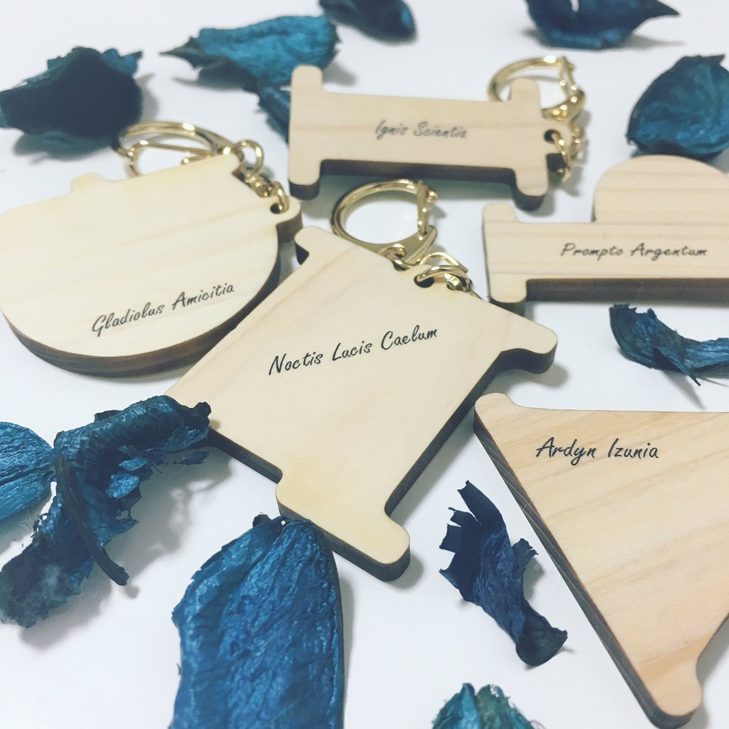 イニシャルウッドキーホルダー