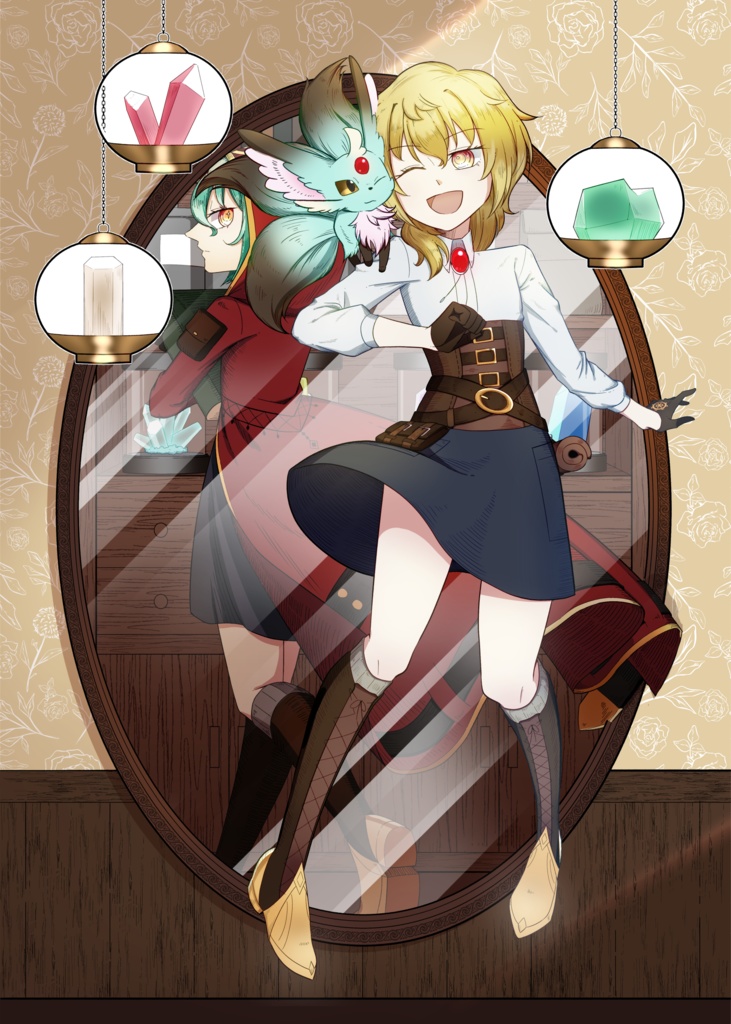 ポストカード 緑/黄/青