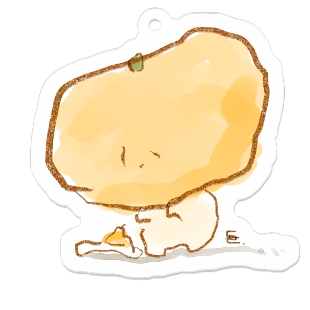 左手で描いたゆずくんアクキー