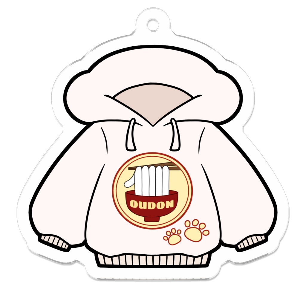 おうどんパーカーアクキー