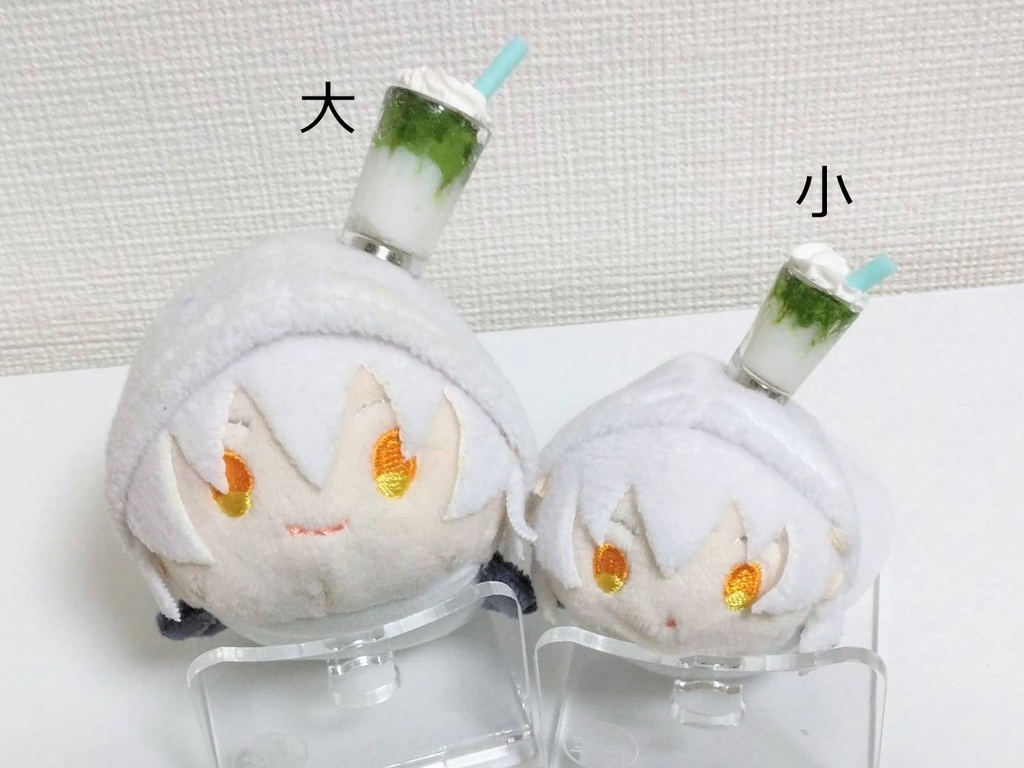 抹茶らてまきあーと型アクセサリー