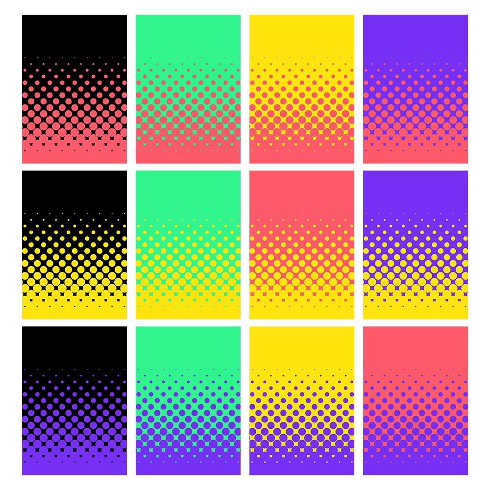 【背景・表紙(B5サイズ)素材】ビビットなドット(カラーハーフトーン)