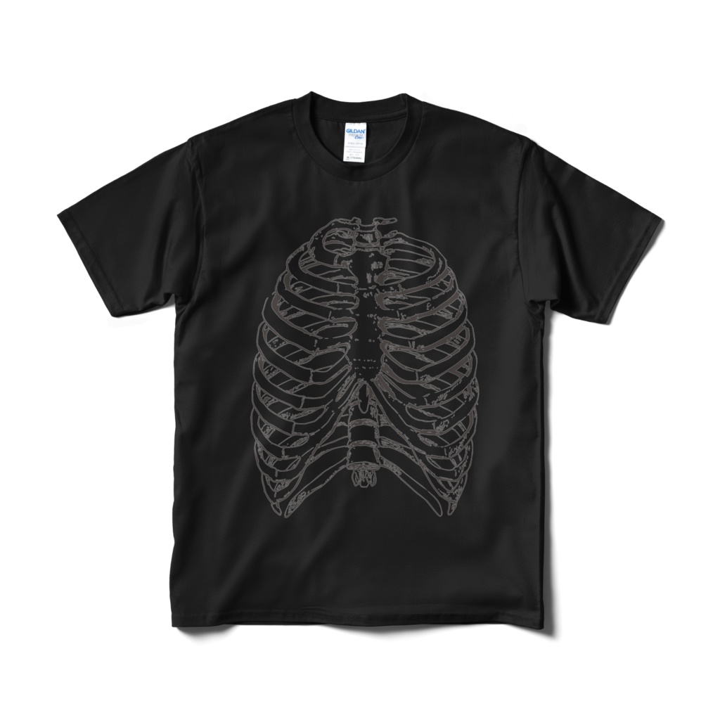 第一肋骨切除Tシャツ(ブラック×スケルトン 2カラー)