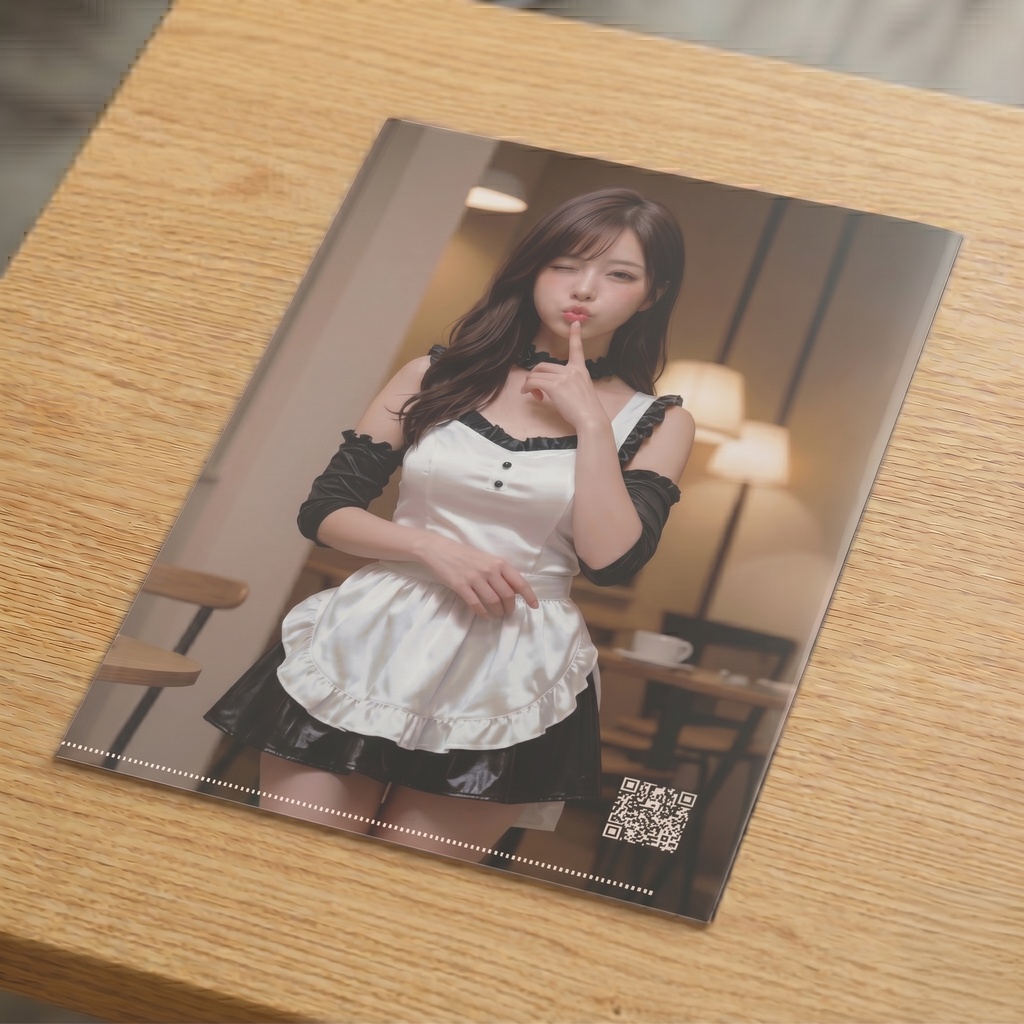 【聴くクリアファイル】琥珀 Ver.1 -White Ruffle Back-