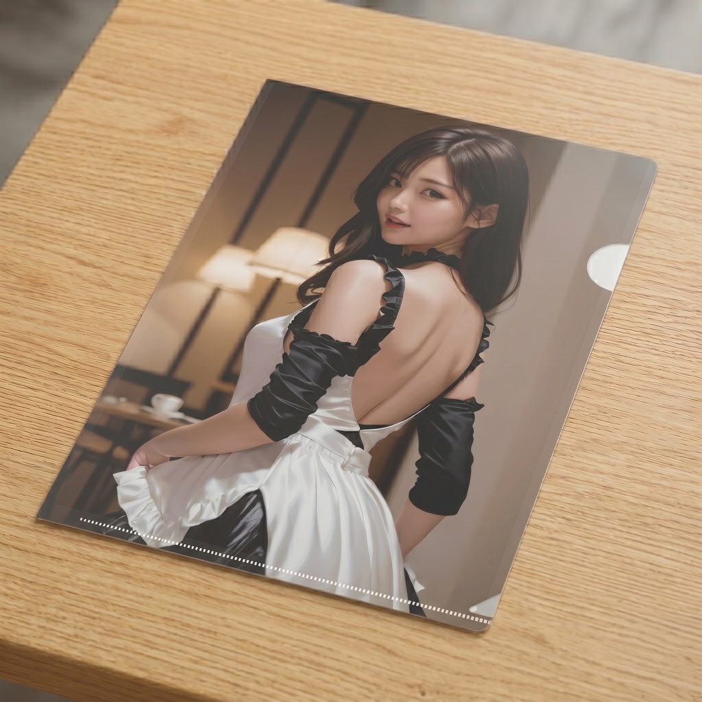 【聴くクリアファイル】琥珀 Ver.1 -White Ruffle Back-