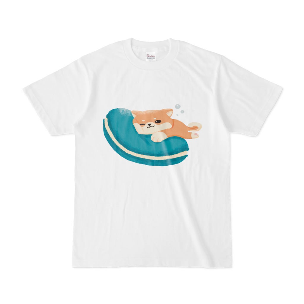 おねむ柴ちゃんTシャツ（ホワイト）