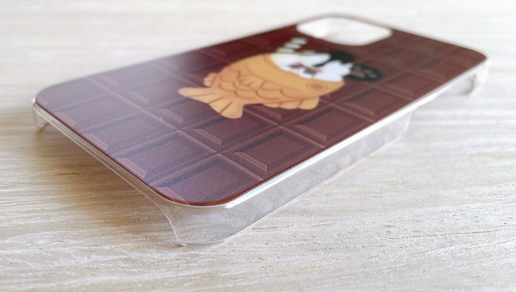 ほぼ全機種対応 たい焼きパフェにゃんこ スマホケース