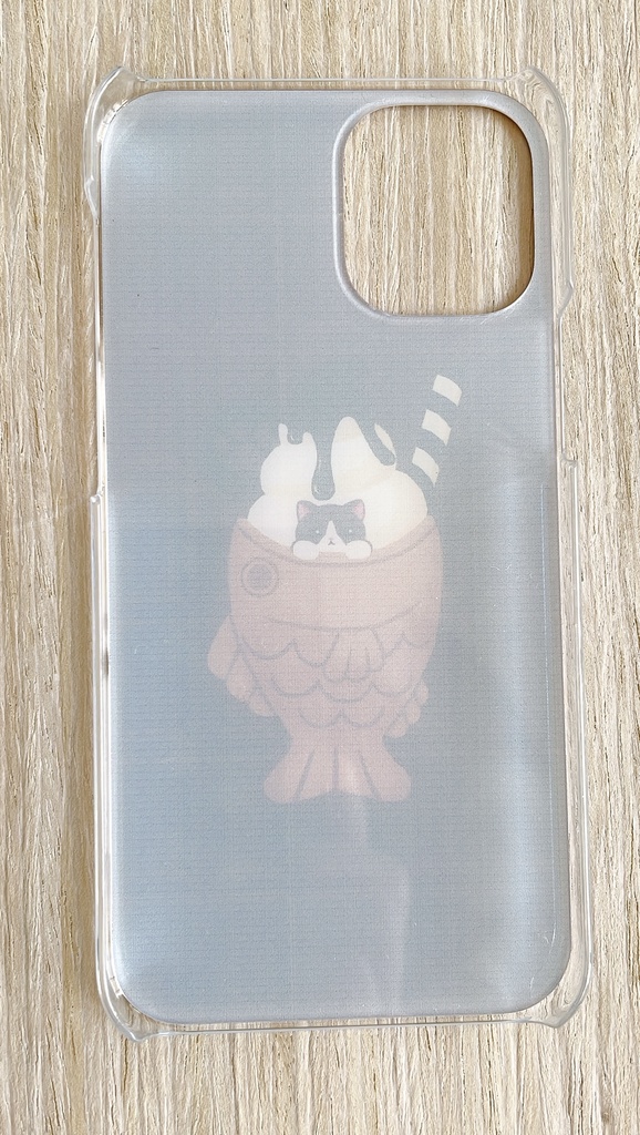 ほぼ全機種対応 たい焼きパフェにゃんこ スマホケース