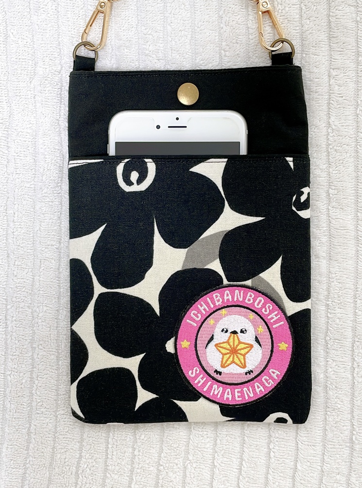 シマエナガ スマホショルダー(花柄)