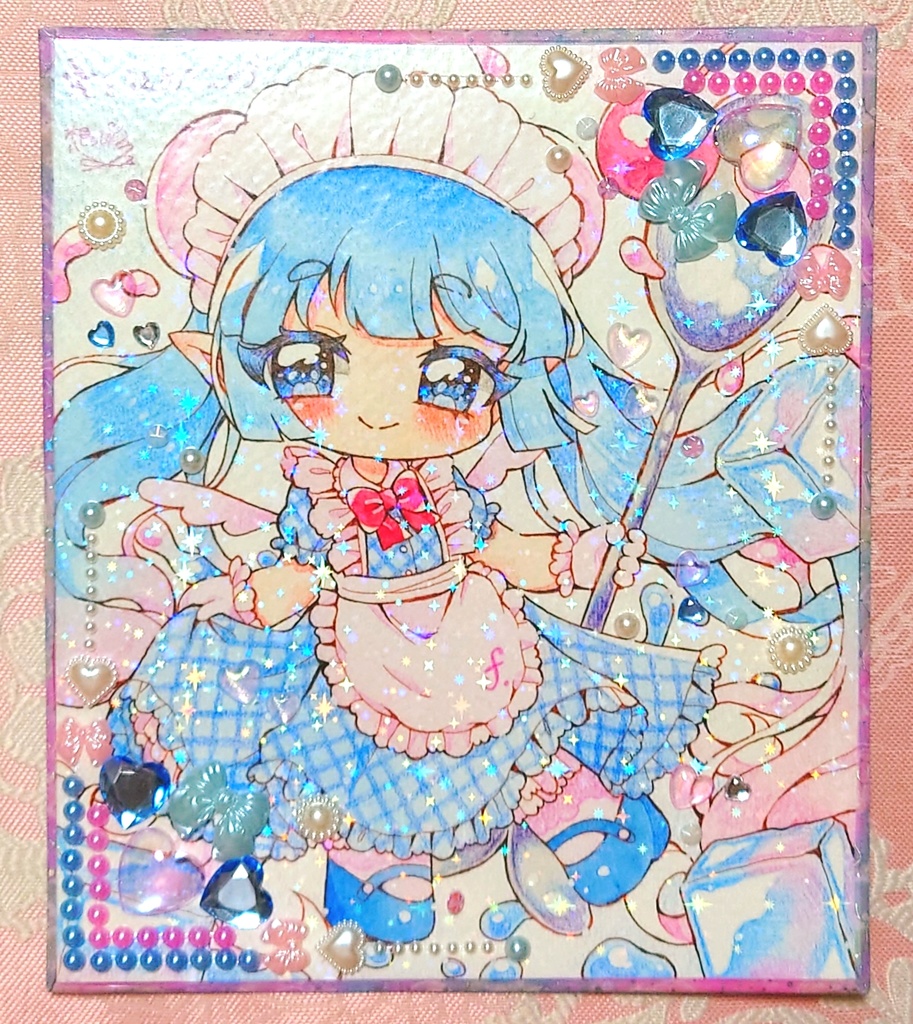 クリームソーダのふりり色紙(選べるふりりのグッズ付き)
