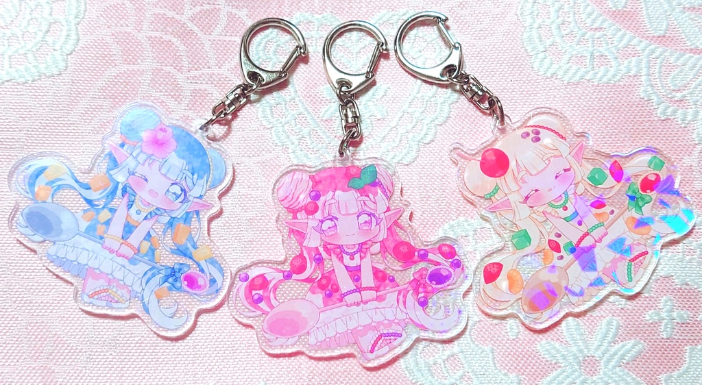 かき氷ふりりアクリルキーホルダー(ホログラム)