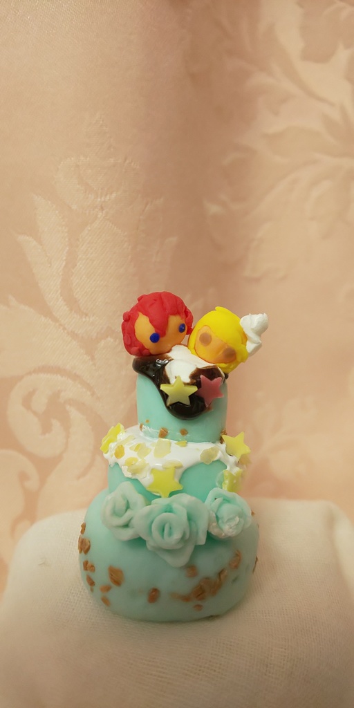 ハリほまチョコミントのウェディングケーキ