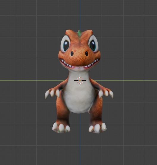 かわいい恐竜の3Dモデル