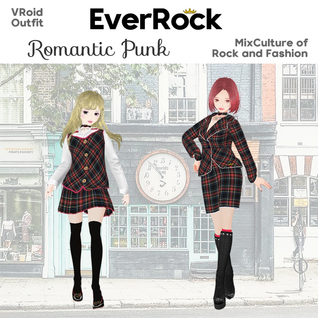  [VRoid] Romantic Punk [Outfit]